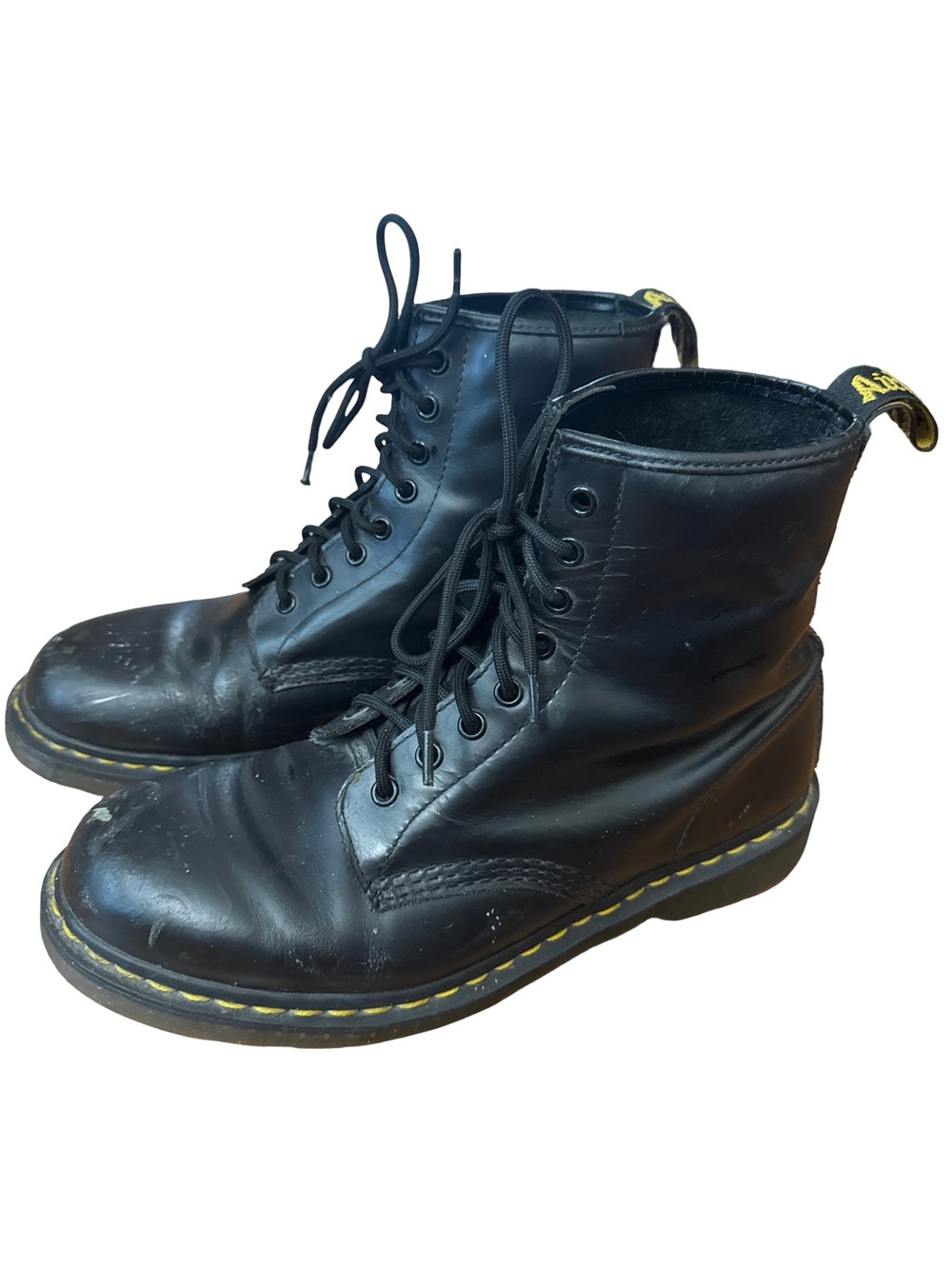 Doc Martens 1460 Combat Style Boots Black Size US 10M Grunge Hipster Lace Up